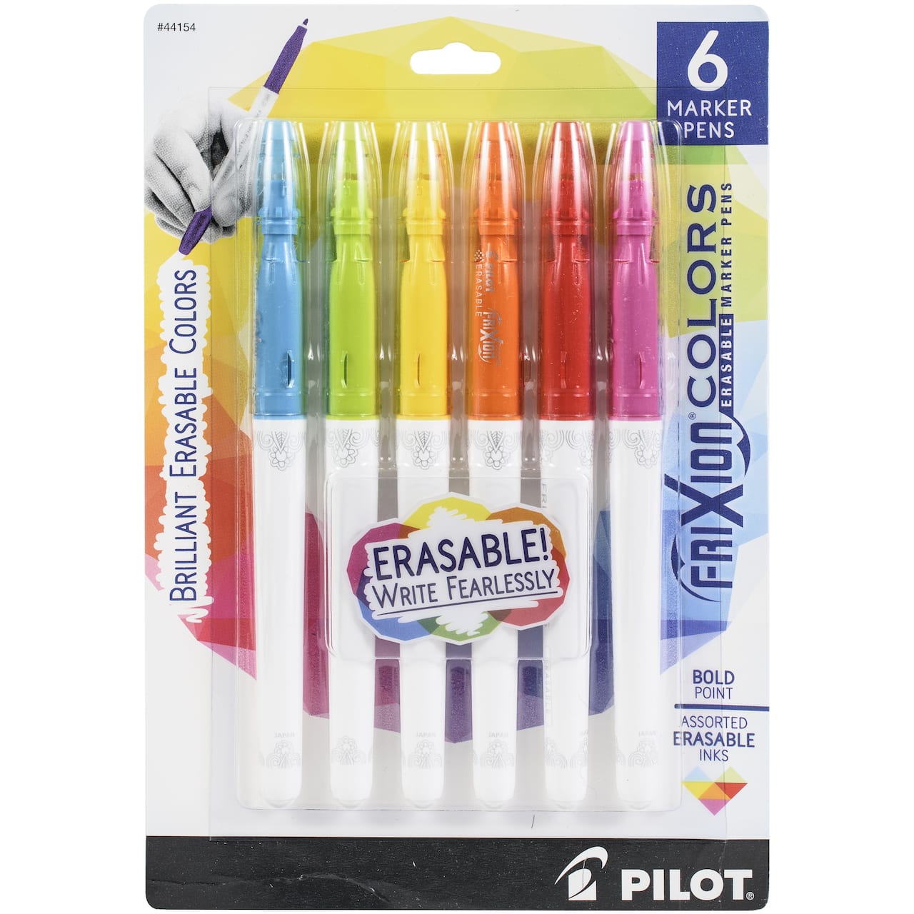 Pilot FriXion Assorted Colors Bold Point Erasable Marker Pen Set